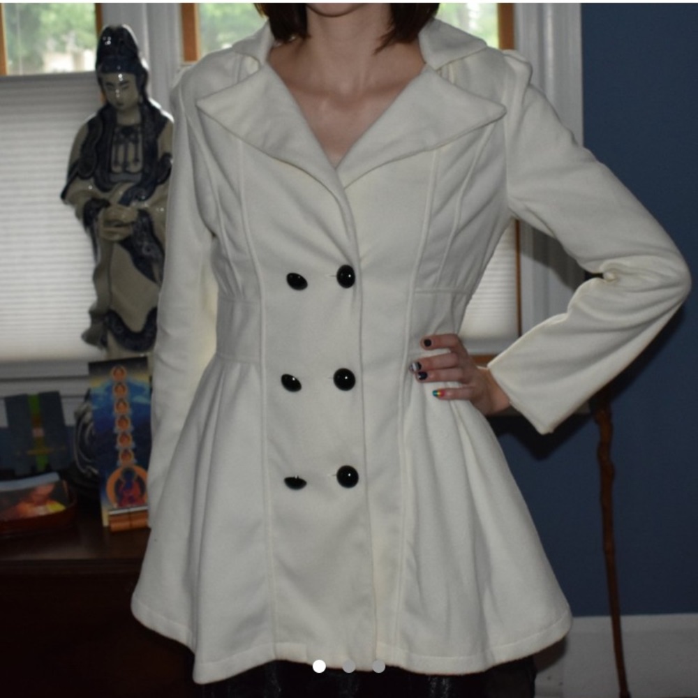White Peacoat with Tags!